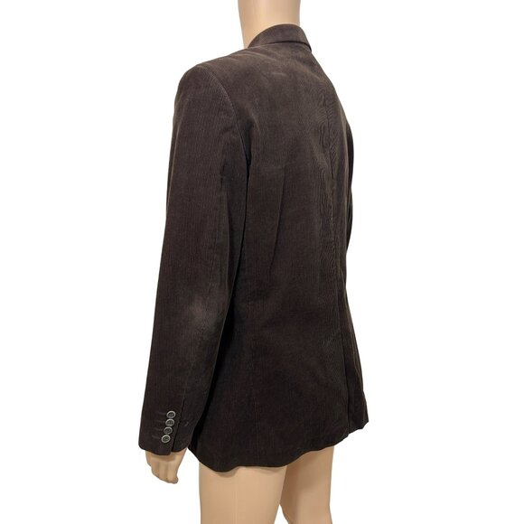 Tasso Elba Men’s Vtg Blazer Sports Coat Jacket M 39 -41 Brown Corduroy 3-Button - Picture 8 of 13